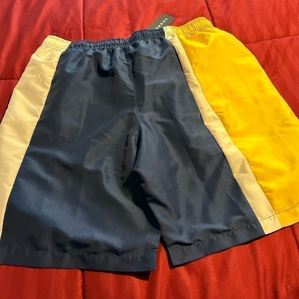 MEN'S SONNETI LONDON COLORBLOCKED SWIM SHORTS - Picture 4 of 4